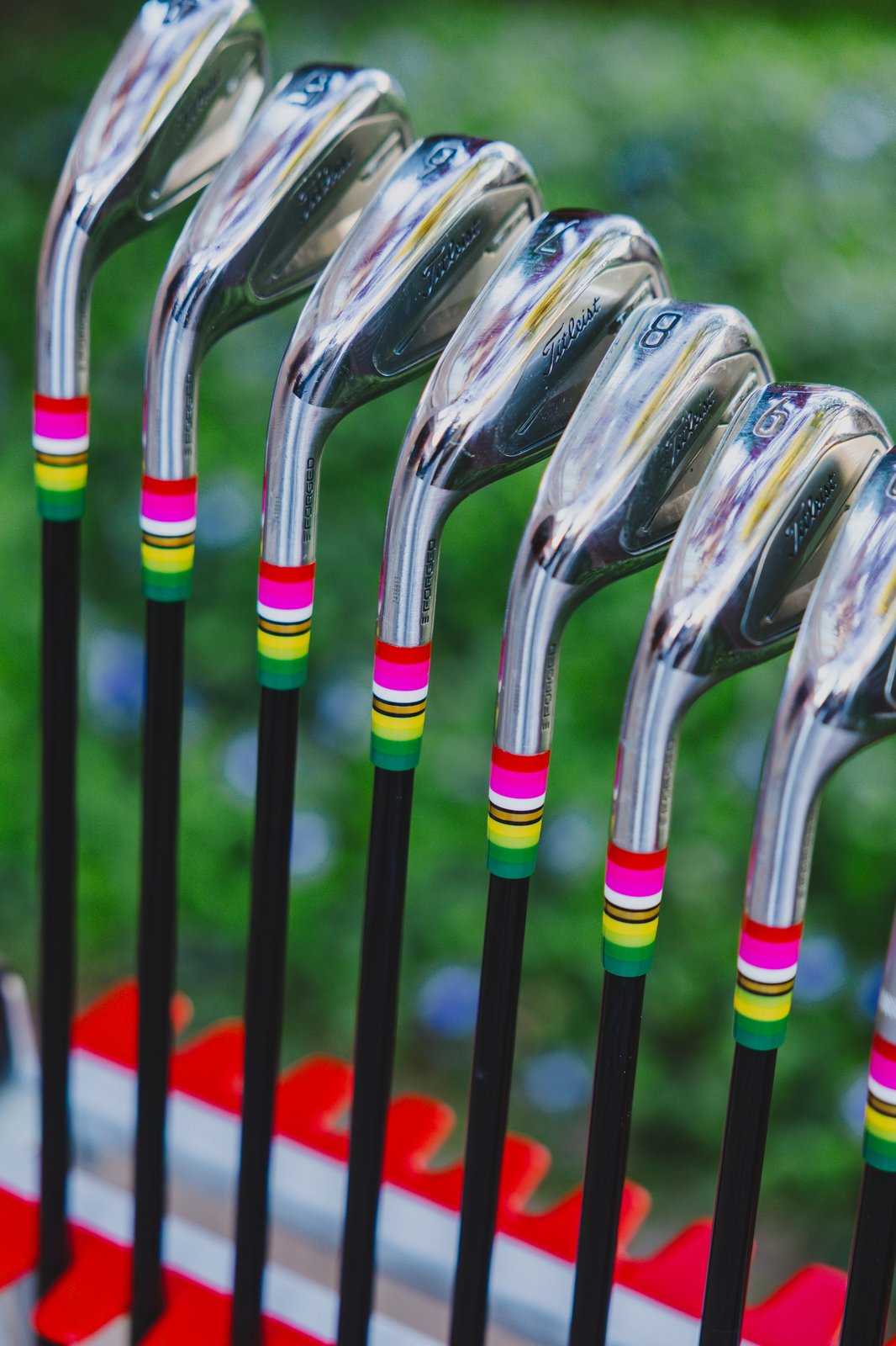 Titleist forged set with rainbow ferrules